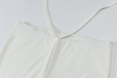 Halter ribbed Sleeveless Two Piece Set