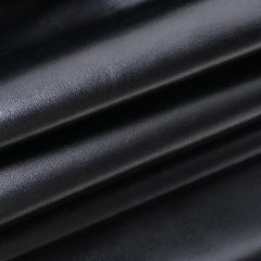 PU leather solid square neck spaghetti strap backless cami dress