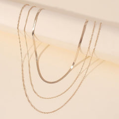 Layered snake chain necklace