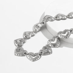 Heart pendant beaded waist chain