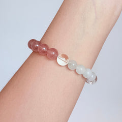 Strawberry Quartz & Aventurine Bracelet
