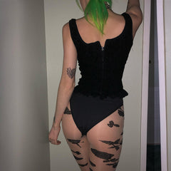 Knitted lace camisole top