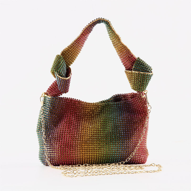 Solid Rhinestone Patchwork Bags