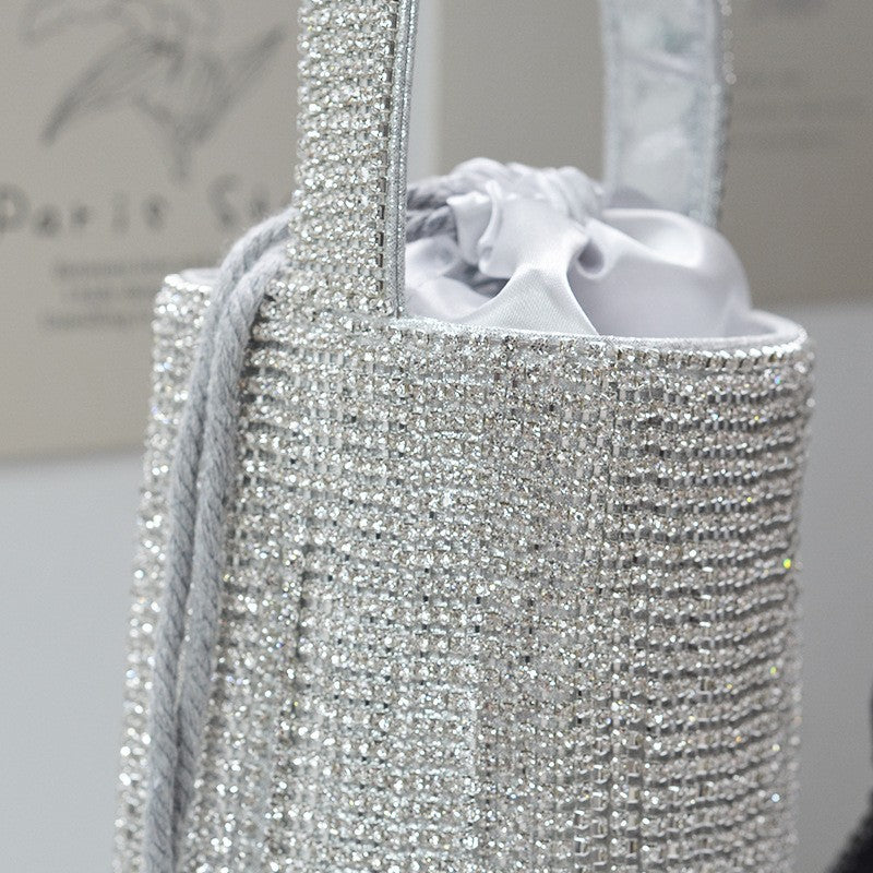 Bolsos casuales con borlas de diamantes de imitación y retazos para fiestas diarias