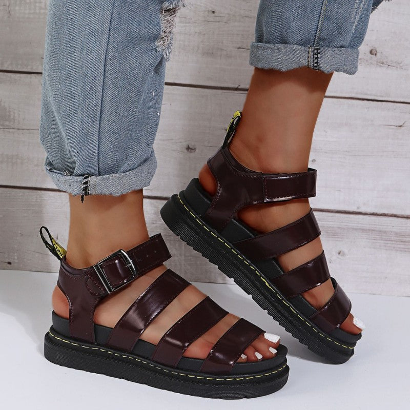 Casual Patchwork Solid Color Round Comfortable Out Door Shoes