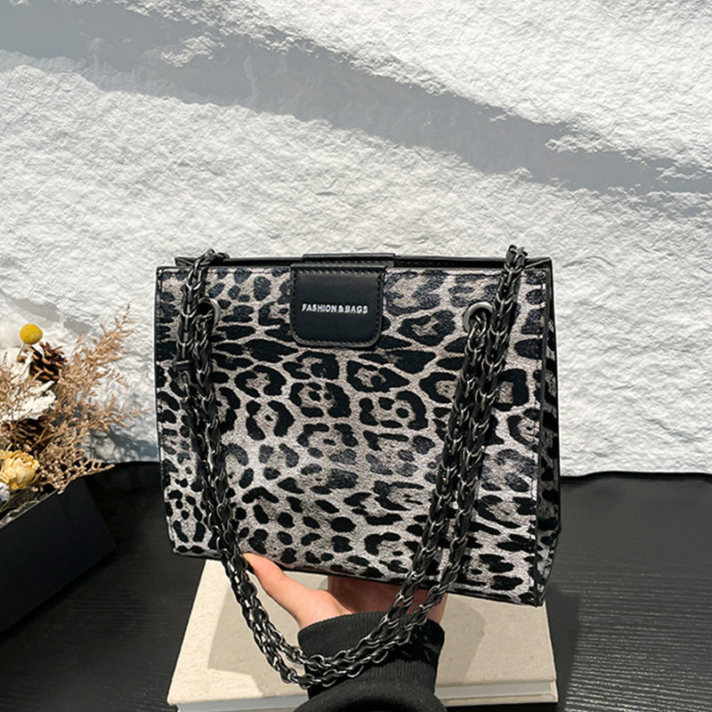 Bolsos de patchwork con estampado de leopardo para uso diario (4 colores)