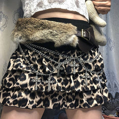 2000s Aesthetic Faux Fur Belt