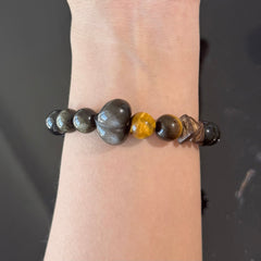 Black Obsidian & Tiger's Eye Protection Bracelet