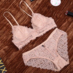 Lace Lingerie Set Transparent Sexy Thin  Breathable