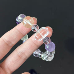 Amethyst, Citrine & Clear Quartz  Bracelet