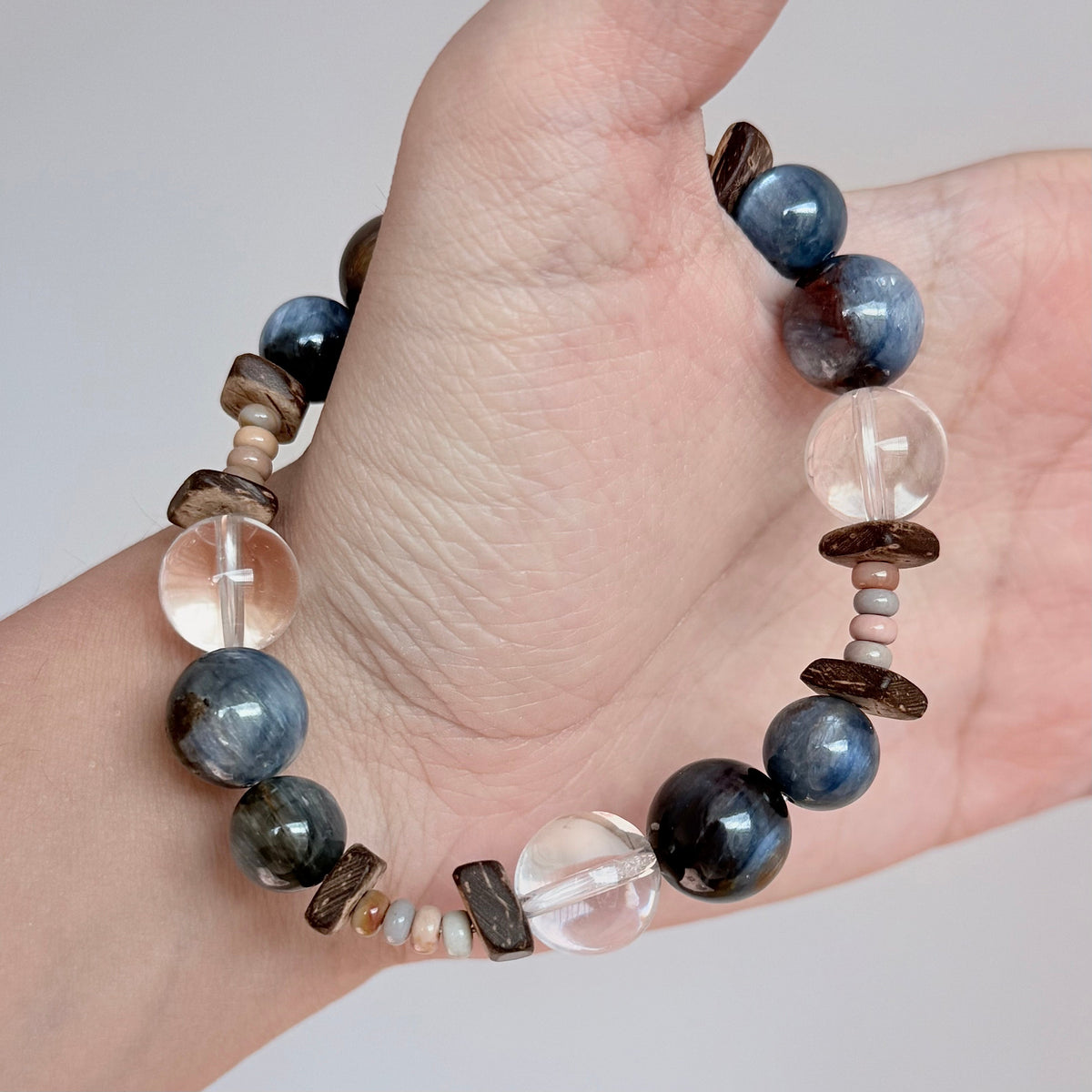 Blue Kyanite & Labradorite Crystal Bracelet