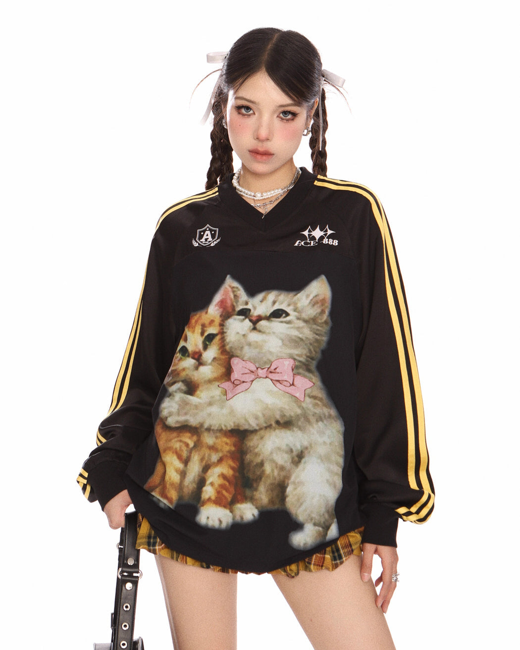 Blokette Aesthetic Kitten Print Jersey