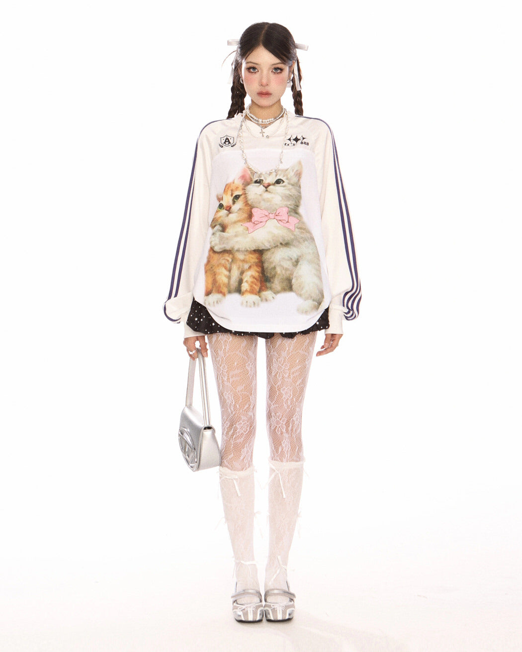 Blokette Aesthetic Kitten Print Jersey