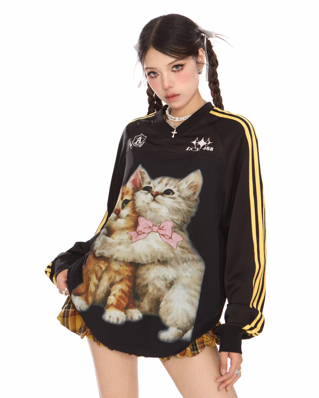 Blokette Aesthetic Kitten Print Jersey