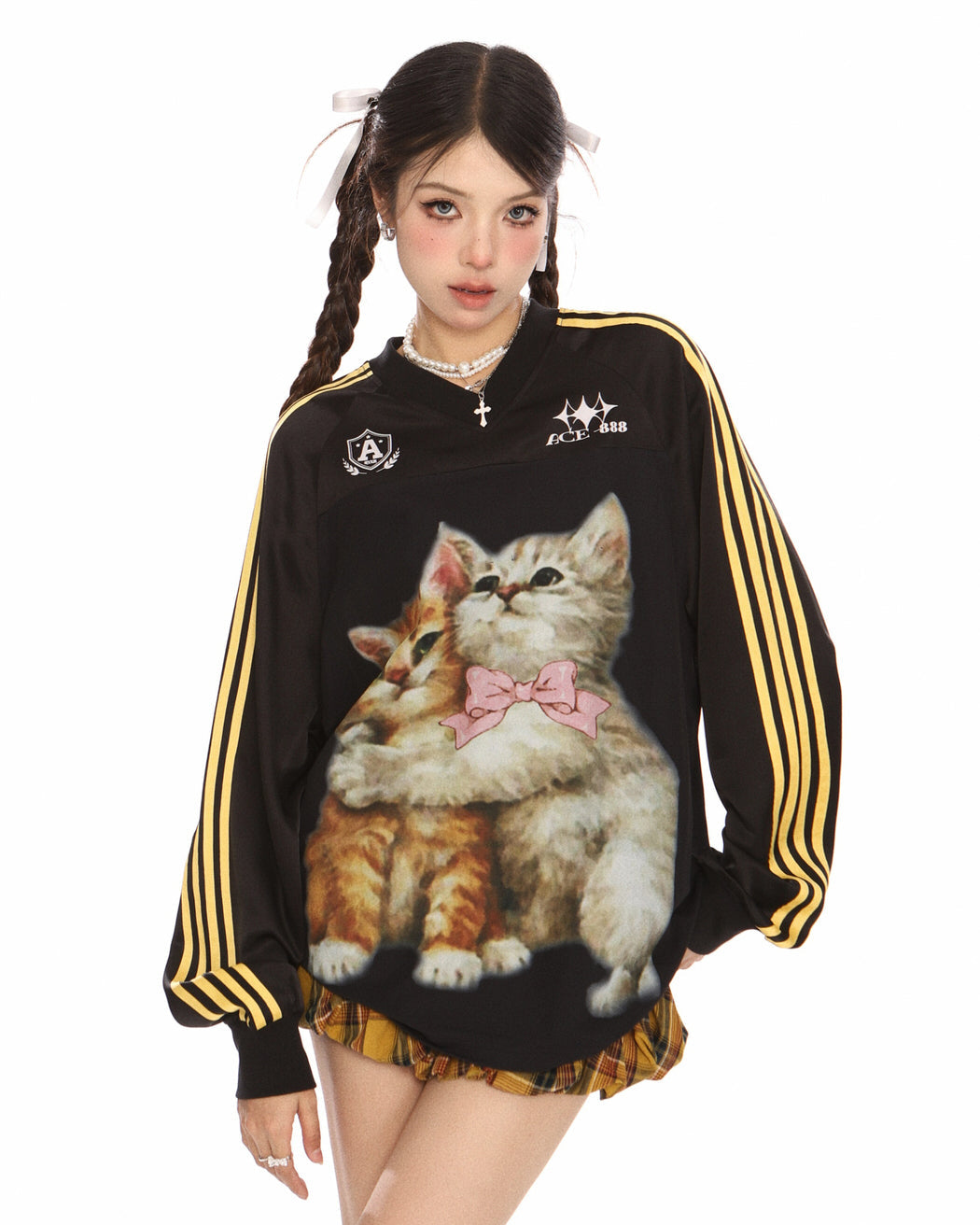 Blokette Aesthetic Kitten Print Jersey