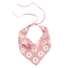 Daisy Crochet Hair Scarf