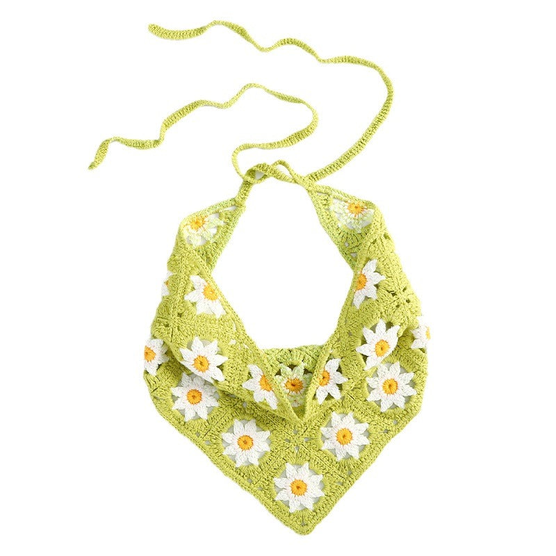 Daisy Crochet Hair Scarf