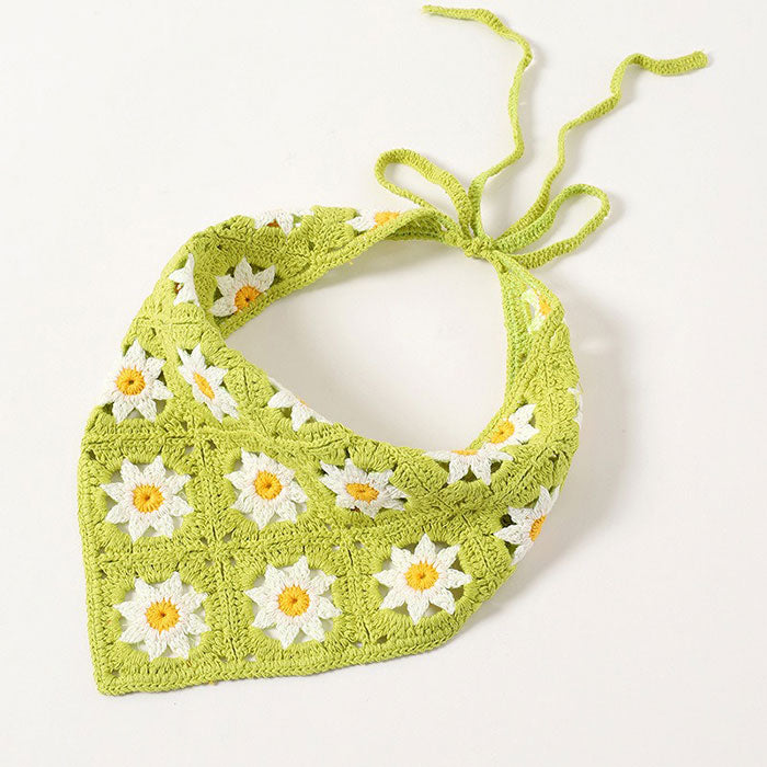 Daisy Crochet Hair Scarf