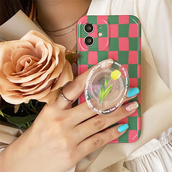 I Miss You Checkered iPhone Case