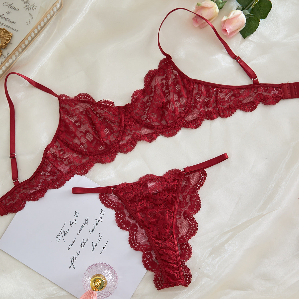 Lace Perspective Sexy Lingerie Set