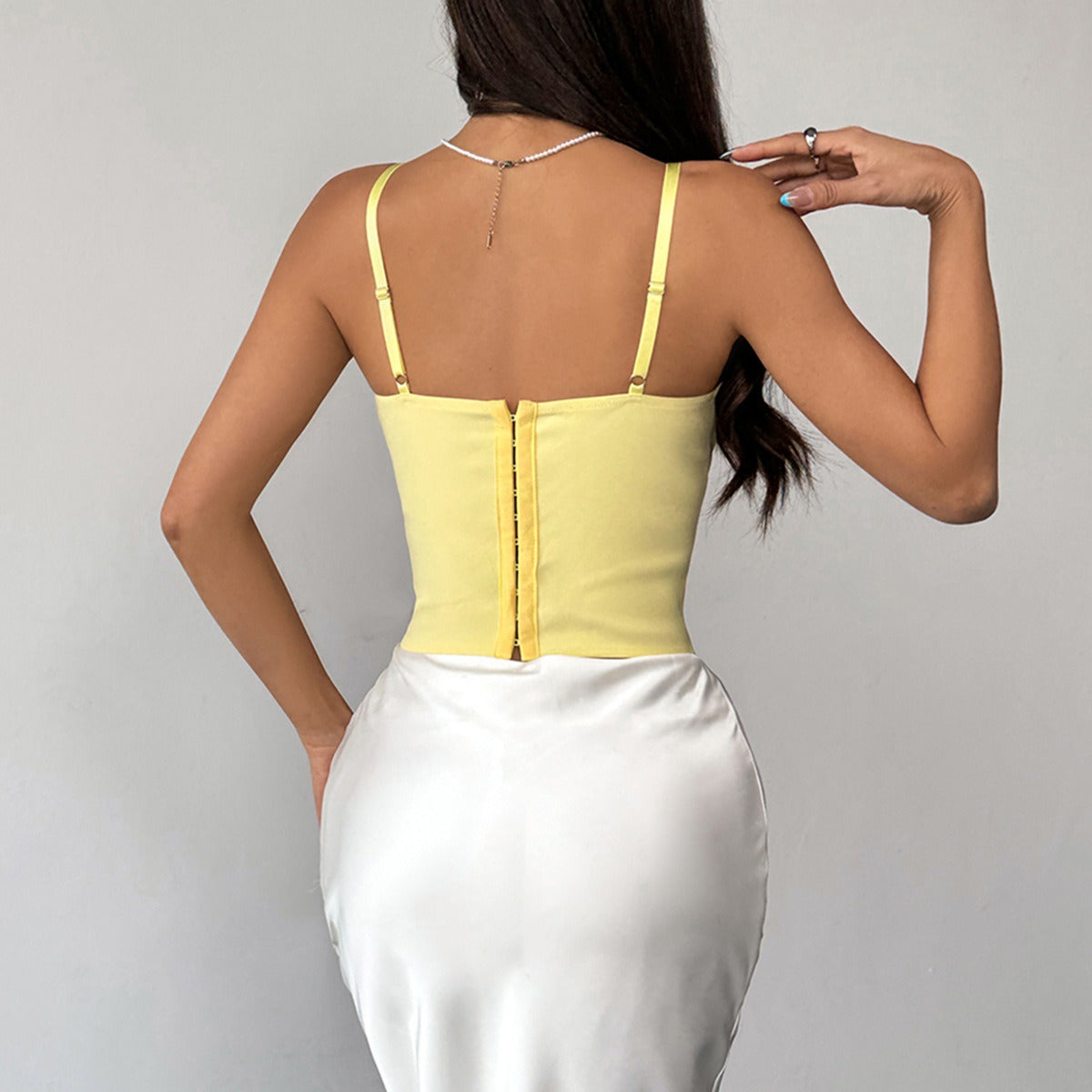 Mesh And Lace Herringbone Camisole