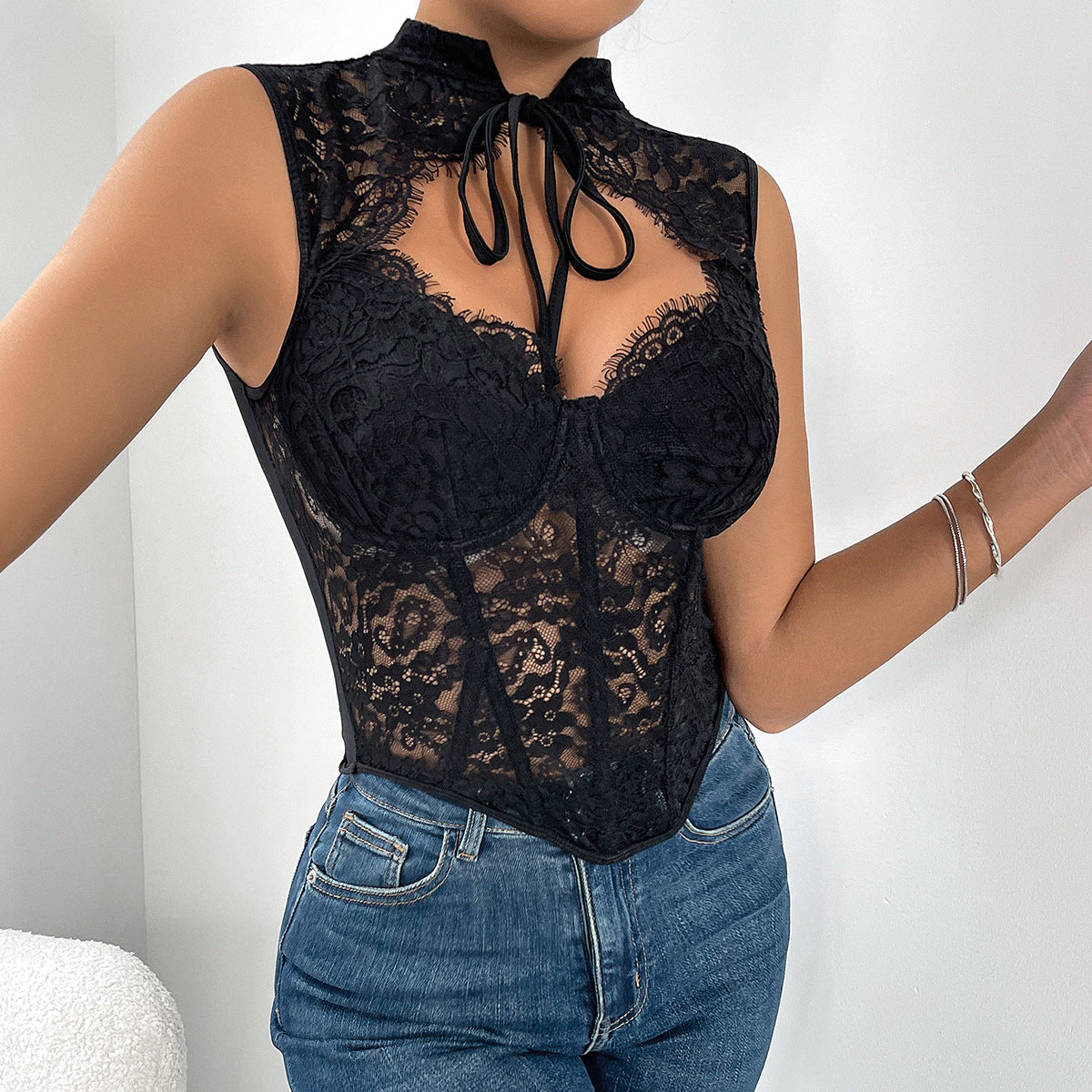 Lace Is Wearing A Small Vest Strap