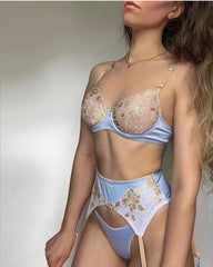 Vintage Dessous Spitzenstickerei Sexy Dessous Set