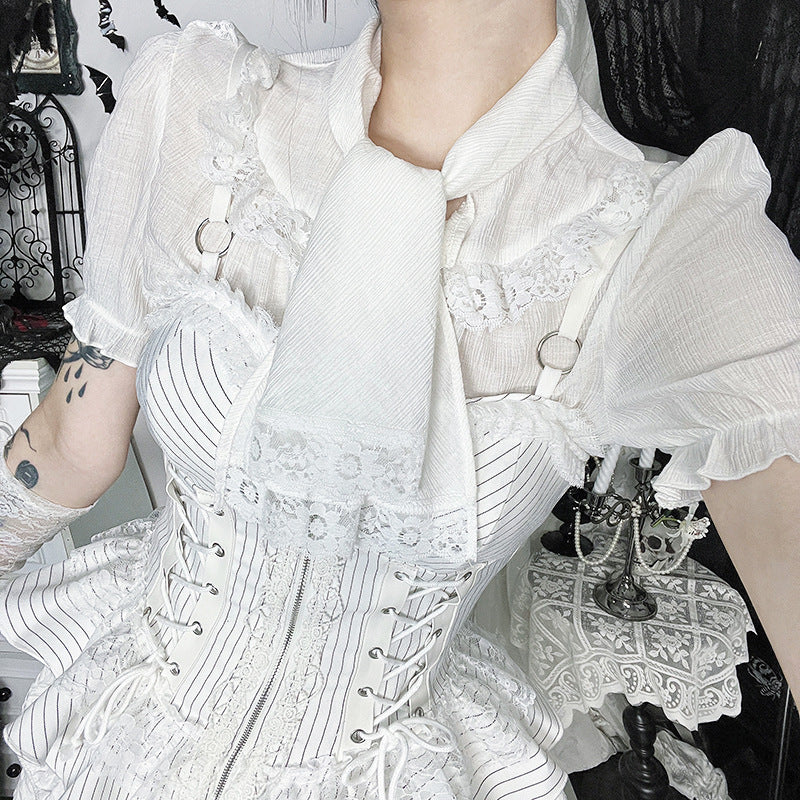 Striped lace camisole