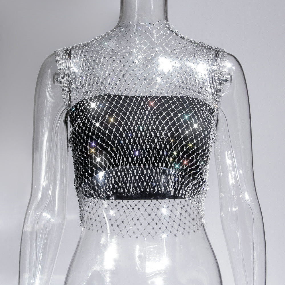 Fishnet Diamond Short Sleeve Vest