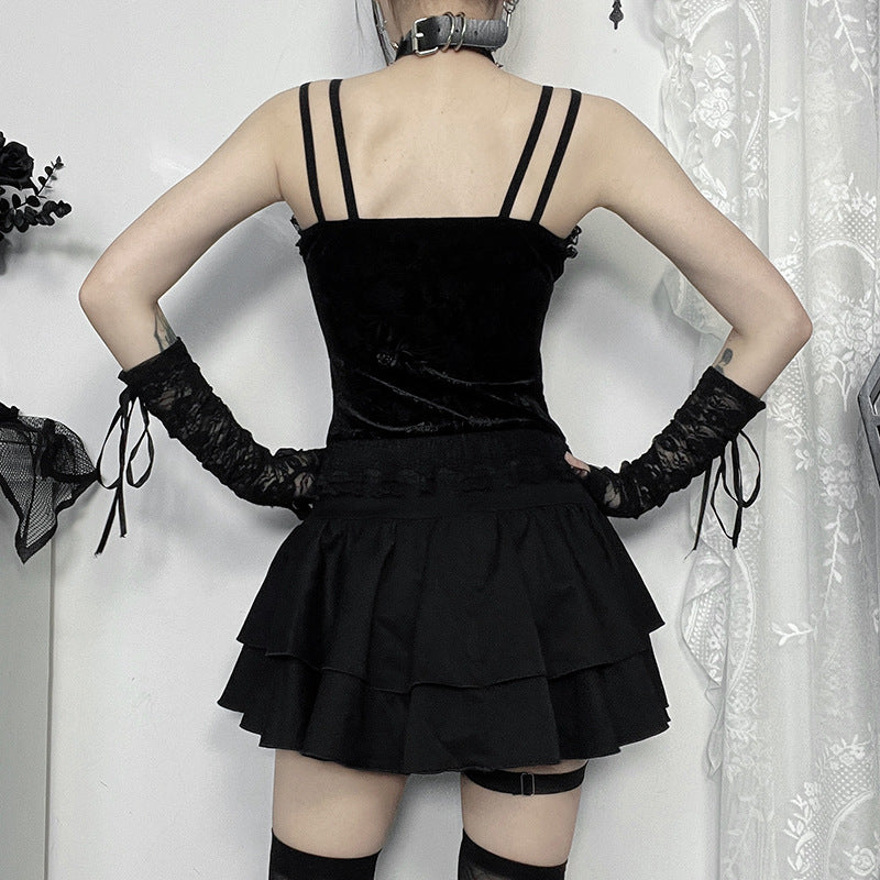All-match punk cross skirt