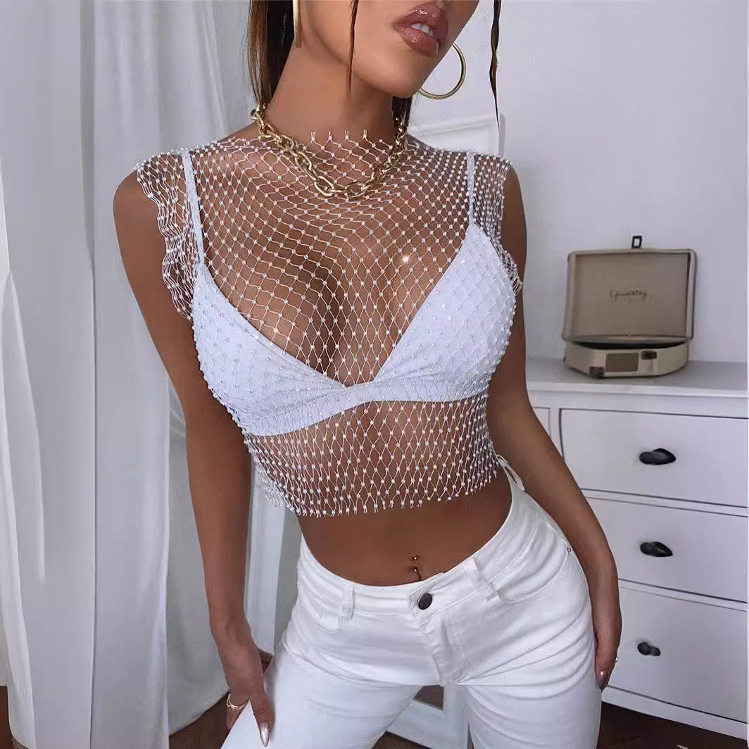 Fishnet Diamond Short Sleeve Vest