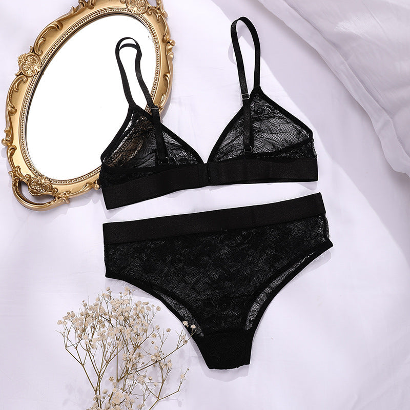 Sexy Spitzen-Dessous-Set, ultradünn, transparent