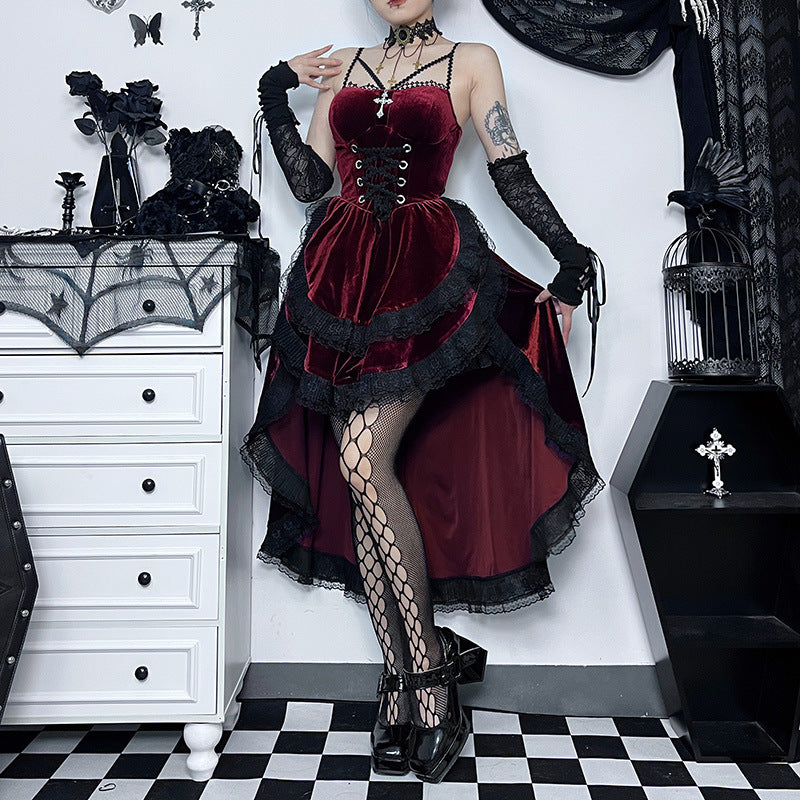 Slim-fit halter neck tie waist dress