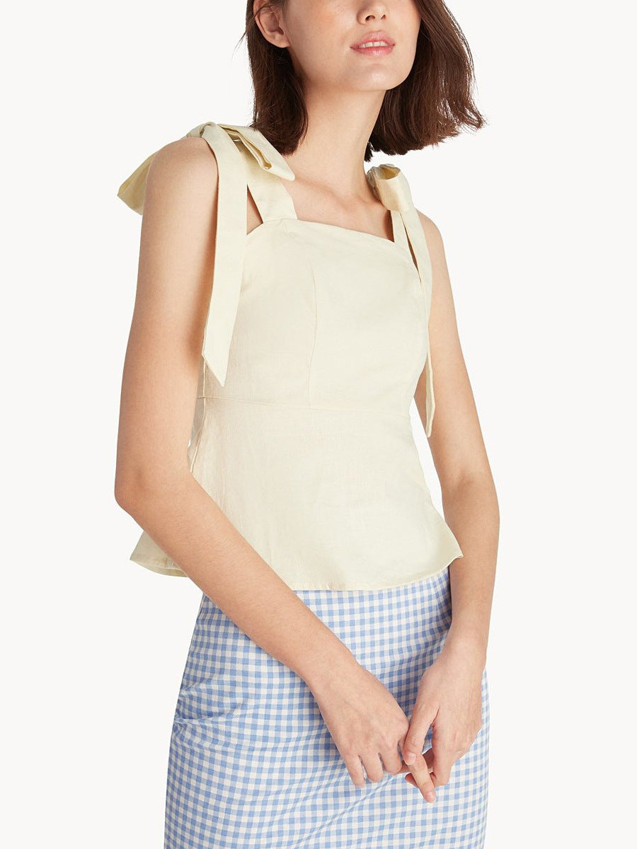 Tie Up A Backless Ultra-Short Top