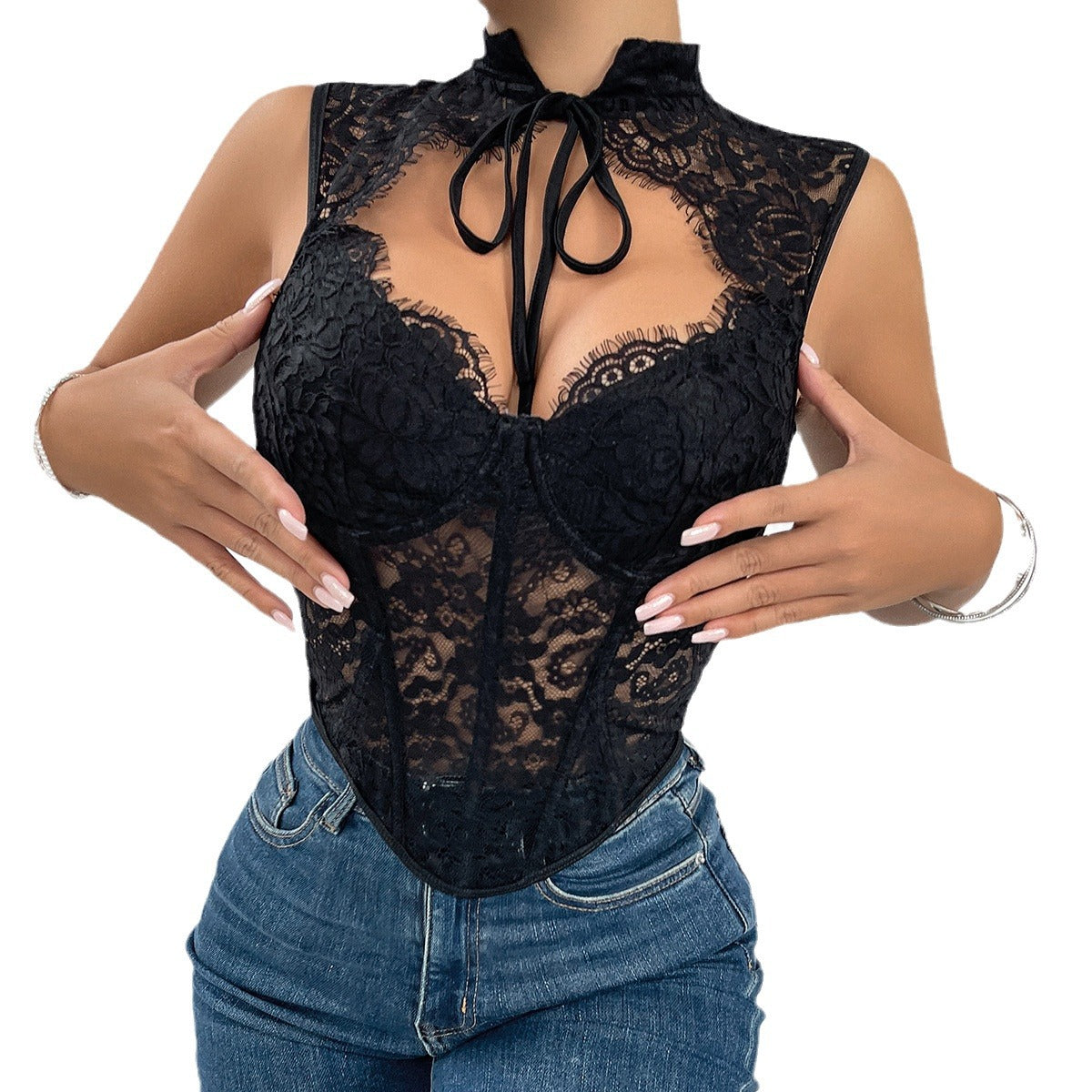 Lace Is Wearing A Small Vest Strap