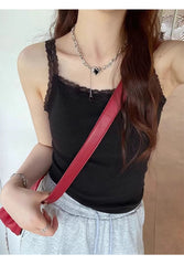 Scoop Neck Lace Trim Camisole Top