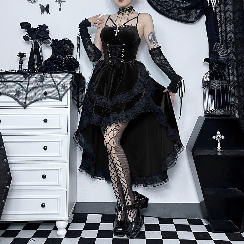 Slim-fit halter neck tie waist dress