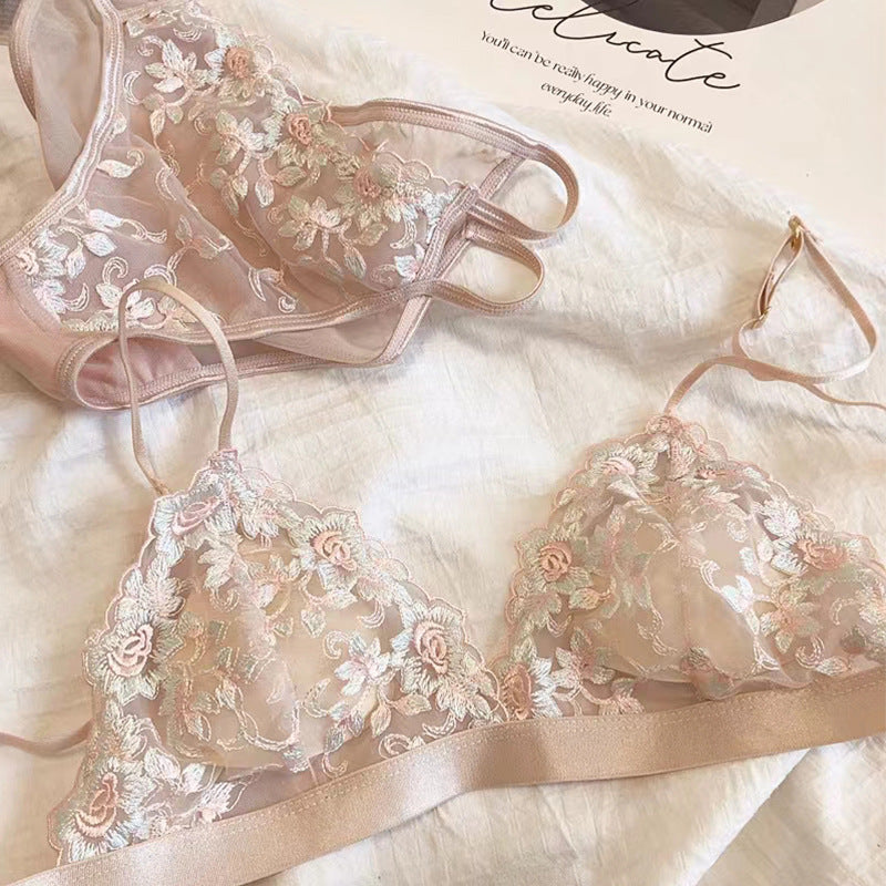 Embroidered Sexy Lingerie Set