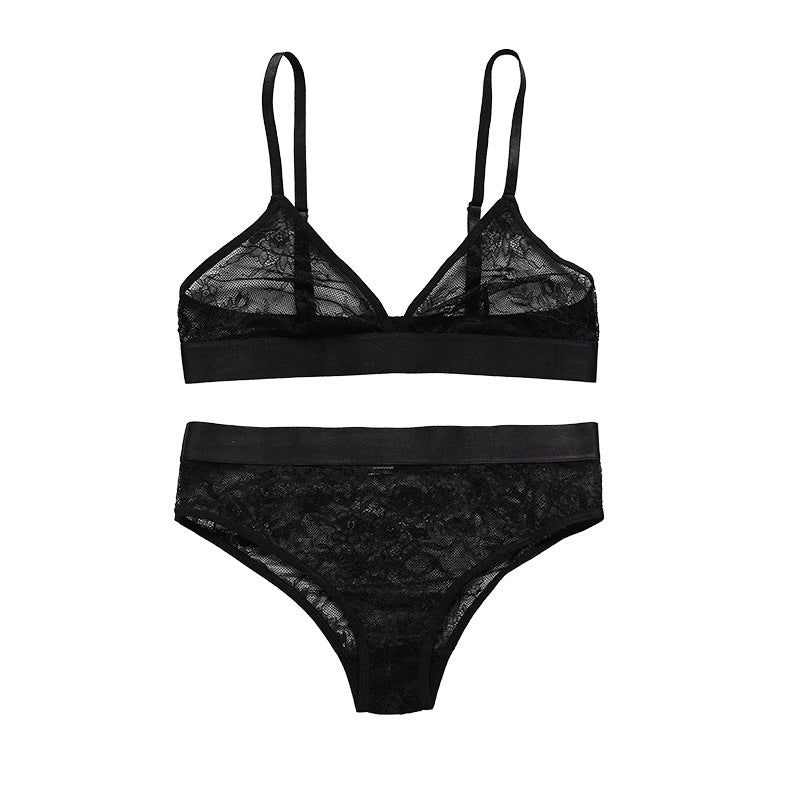 Sexy Spitzen-Dessous-Set, ultradünn, transparent