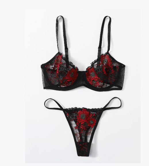 Sexy Floral Lace Padded Lingerie Sets - Sexyzara