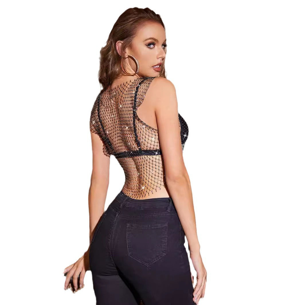 Fishnet Diamond Short Sleeve Vest