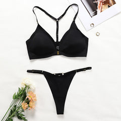 Sexy Seamless Black Sexy Lingerie Set