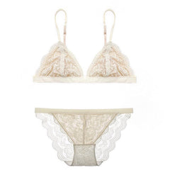 Lace Sexy No Wire Ultra Thin Breathable Lingerie Set