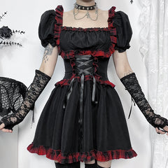 Dark punk rock plaid stage costume