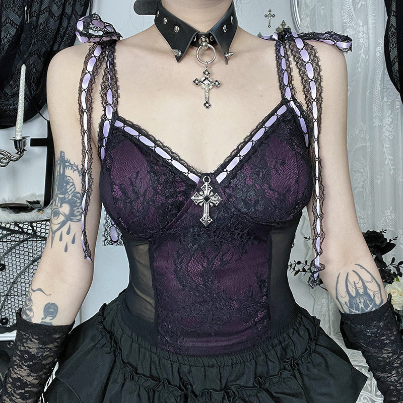 Subculture lace camisole top