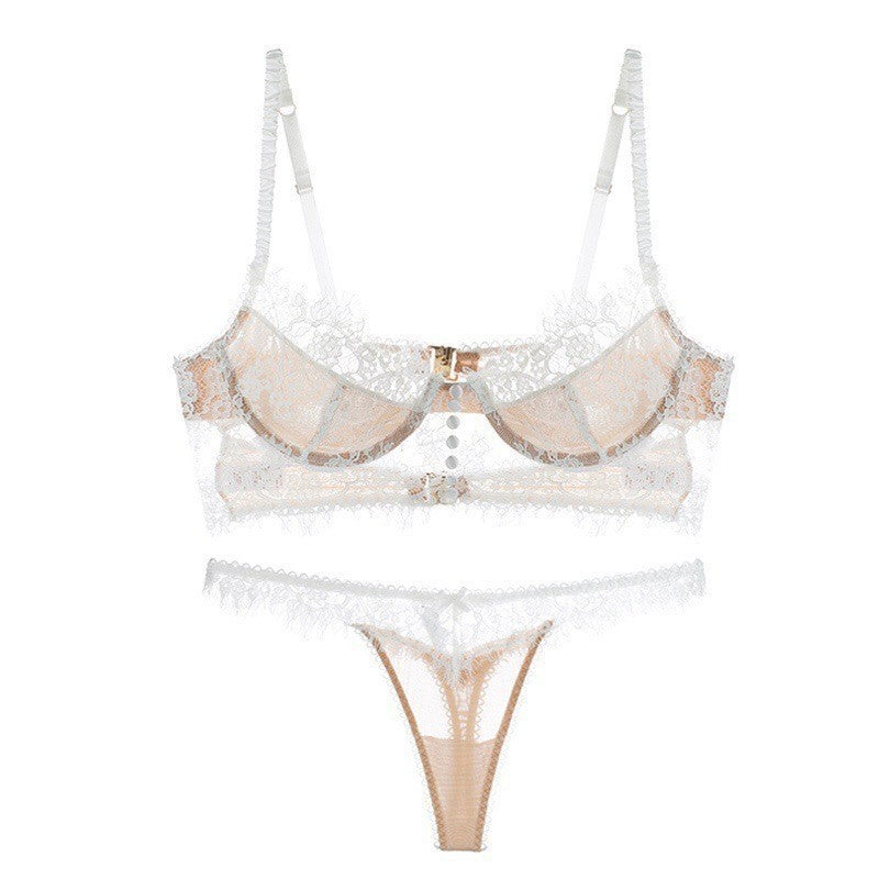 Sexy Dessous-Set aus transparenter Spitze, Korsett