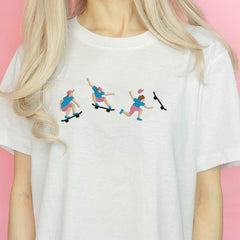 Skateboard Fail T-Shirt, Size S