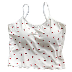 Strawberry Print Tank Top