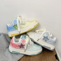 Gradient Star Aesthetic Sneakers