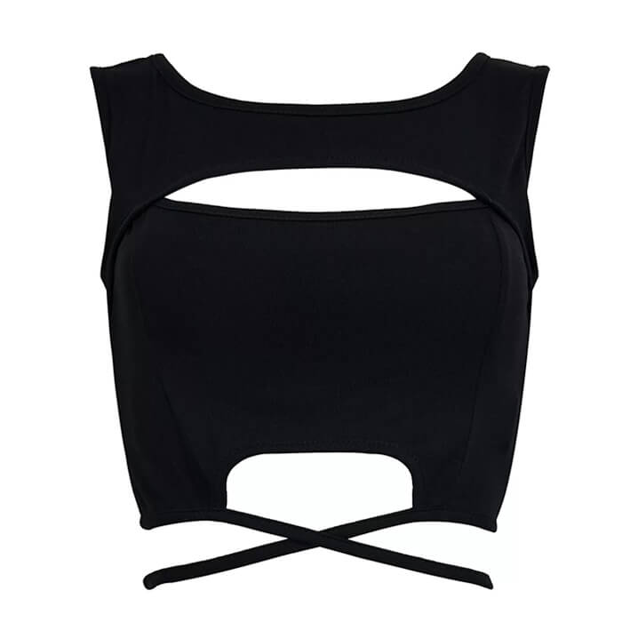 She's a Danger Cutout Crop Top